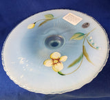 Fenton "Sand Petals on Aquamarine Opalescent Stretch Candleplate"