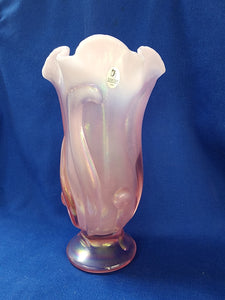 Fenton "Rosemilk Opalescent Stretch Handkerchief Vase"