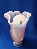 Fenton "Rosemilk Opalescent Stretch Handkerchief Vase"