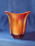 Fenton "Red Stretch Square Vase"