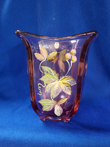 Fenton "Madras Pink Square Vase"