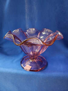 Fenton "Madras Pink Footed Bowl"