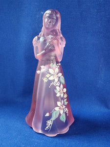 Fenton "Daisies on Empress Rose Satin Little Girl Doll"