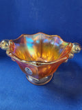 Fenton "Marigold Carnival Panel & Ball Nut Dish"