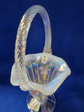 Fenton "Stargazer Butterfly on French Opalescent Basket"