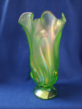 Fenton "Green Apple Stretch Handkerchief Vase"