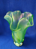 Fenton "Green Apple Stretch Handkerchief Vase"