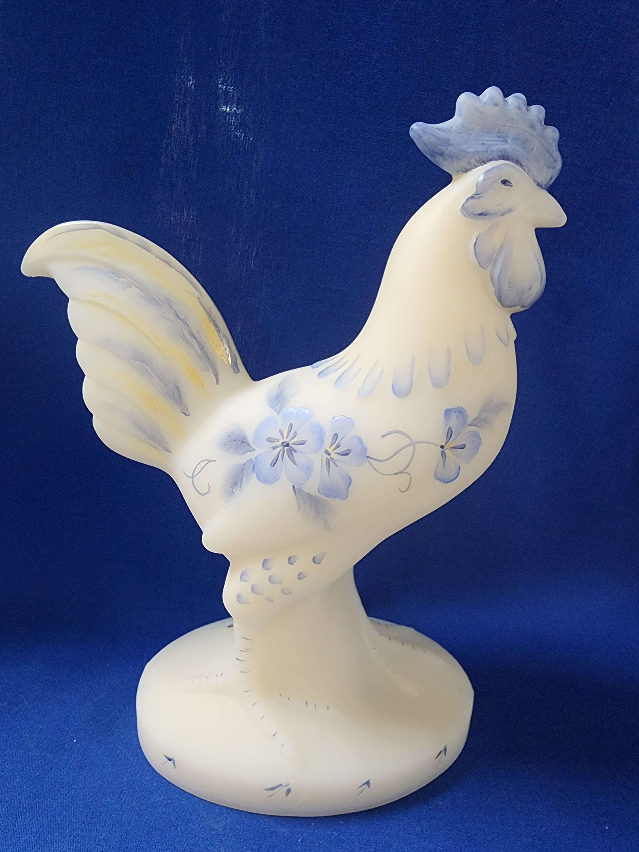 Fenton hand painted satin shops rooster