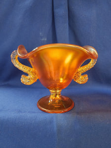 Fenton "Marigold Carnival Dolphin Comport"