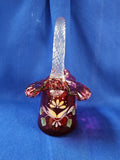 Fenton "Painted Cranberry Basket"