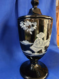 Fenton "Mary Gregory on Black Candy Box"