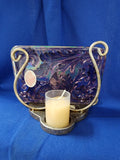 Fenton "Violet Satin Candle Holder"