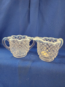 Fenton "Hobnail Sugar and Cream Set"