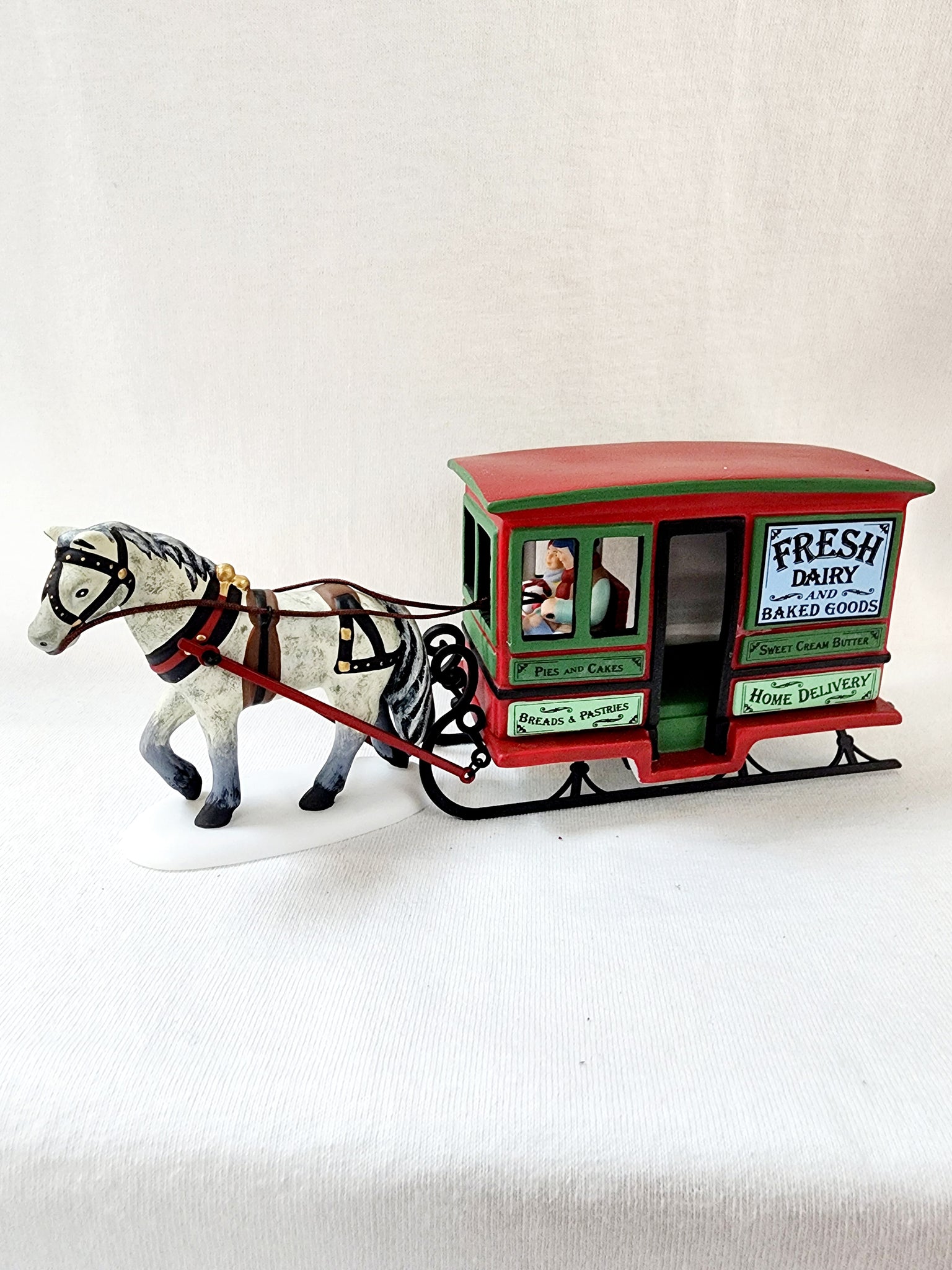 New England Village Dairy Delivery Sleigh