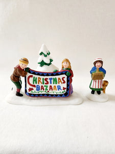 New England Village "Christmas Bazzar... Sign"