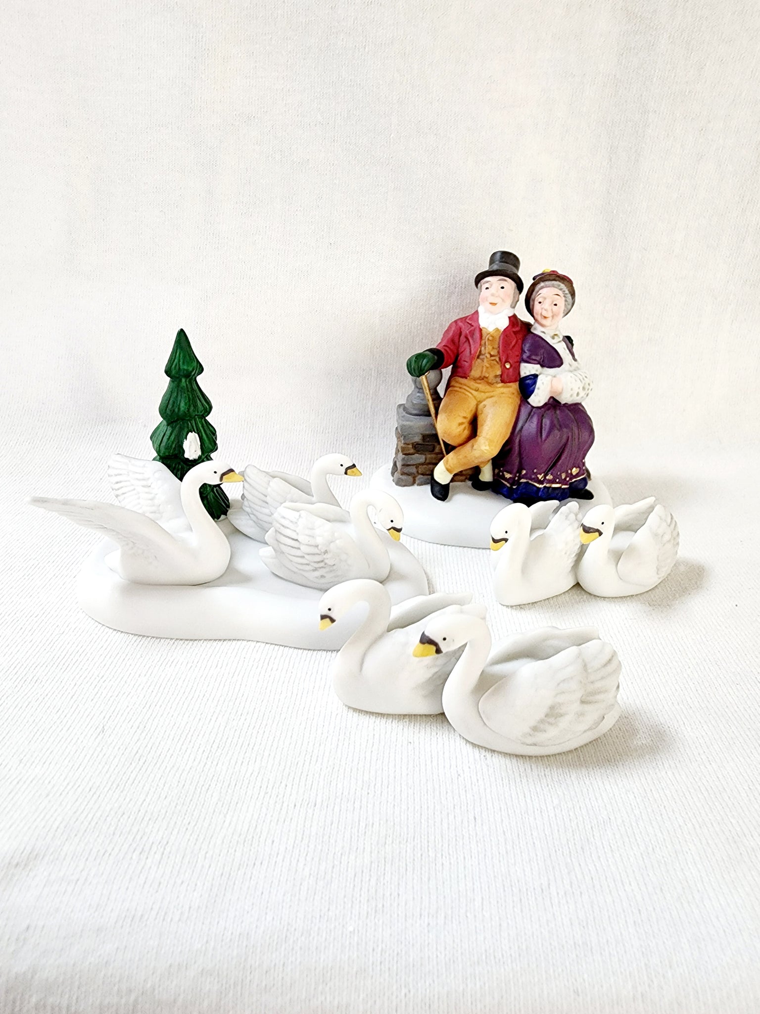 Dickens' Village Seven Swans A-Swimming