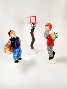 Snow Village "Holiday Hoops"