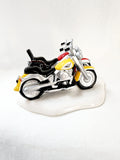 Snow Village "Harley-Davidson Fat Boy & Softail"