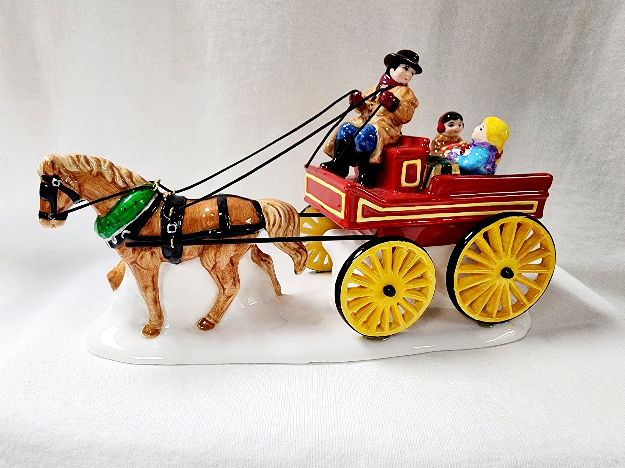 Snow Village "Hitch-Up The Buckboard"