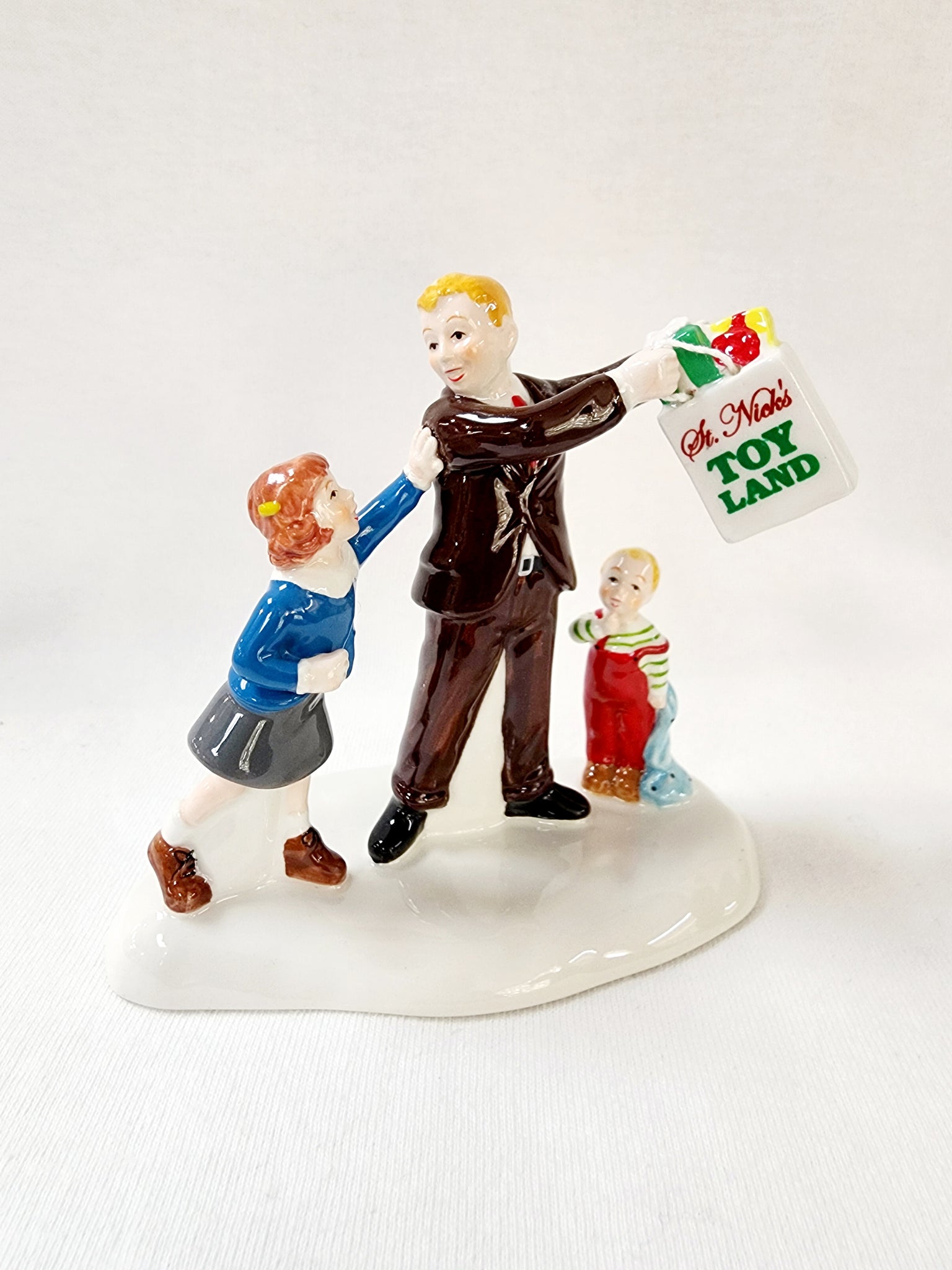 Snow Village "Can I Open One Now?"