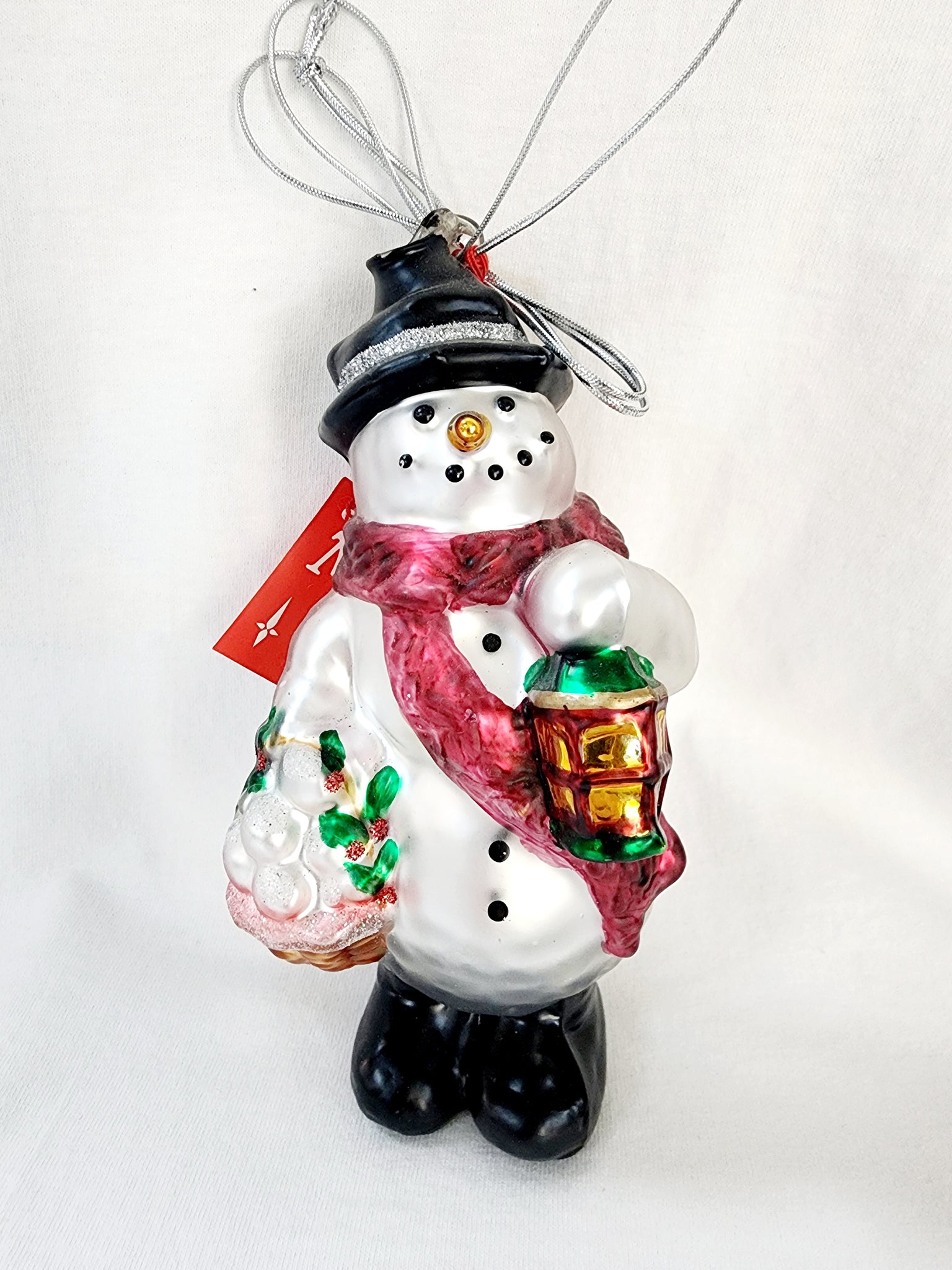 Mercury Glass Ornament "Snowman" - Thumbnail 2