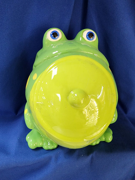 Frog cookie top jar