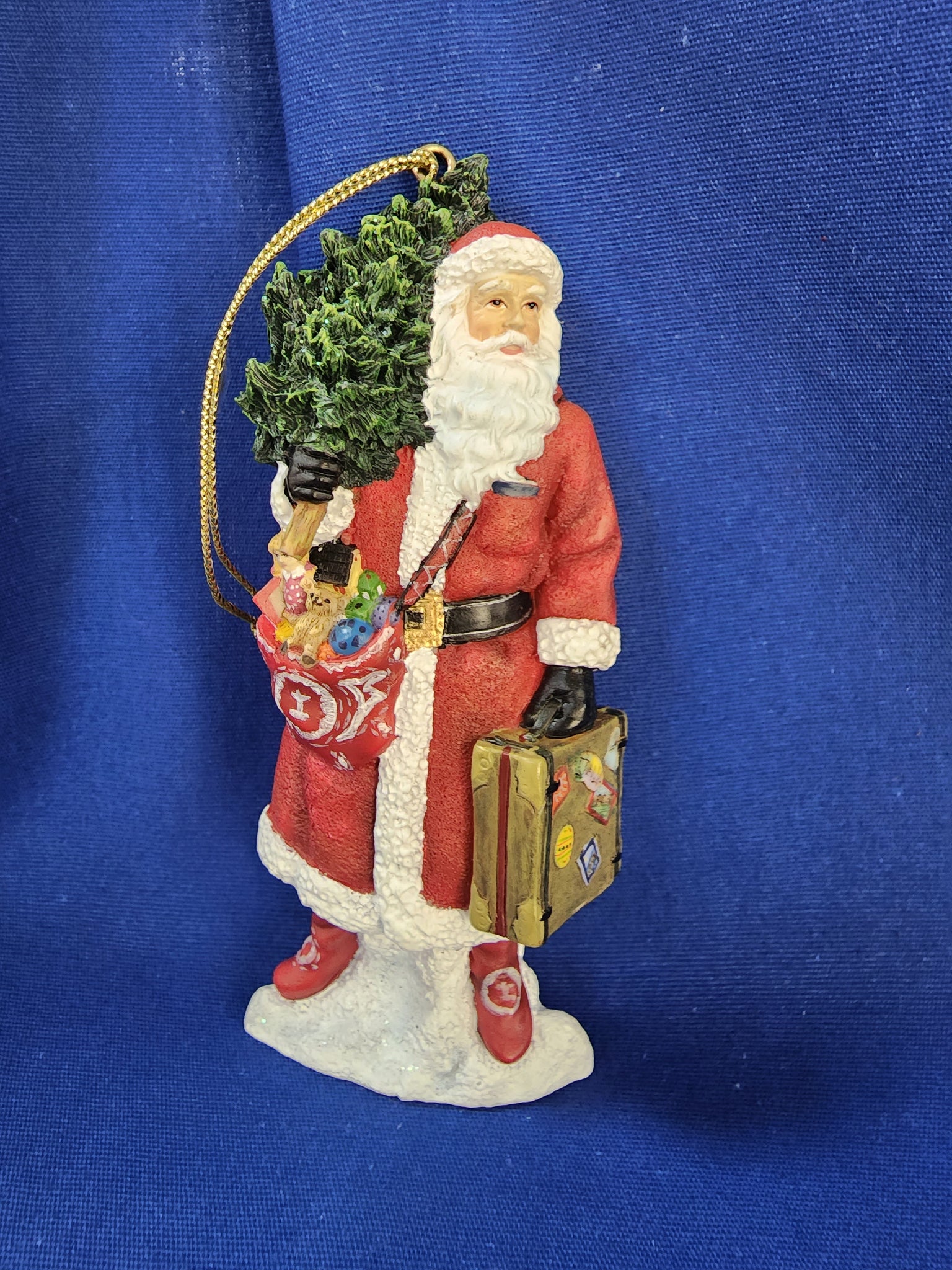 Santa On The Go Ornament