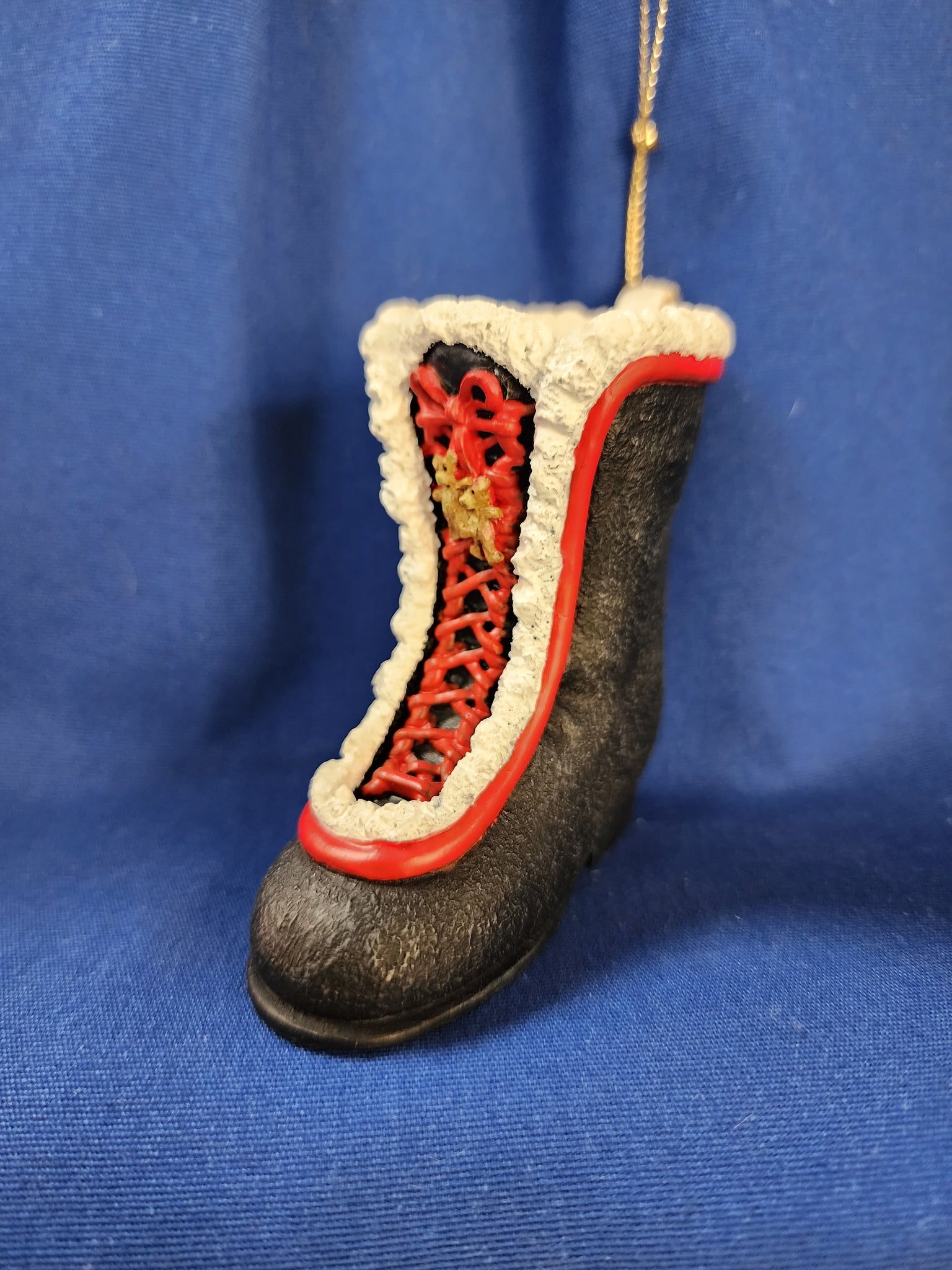 Teddy Bear Santa Boot Ornament