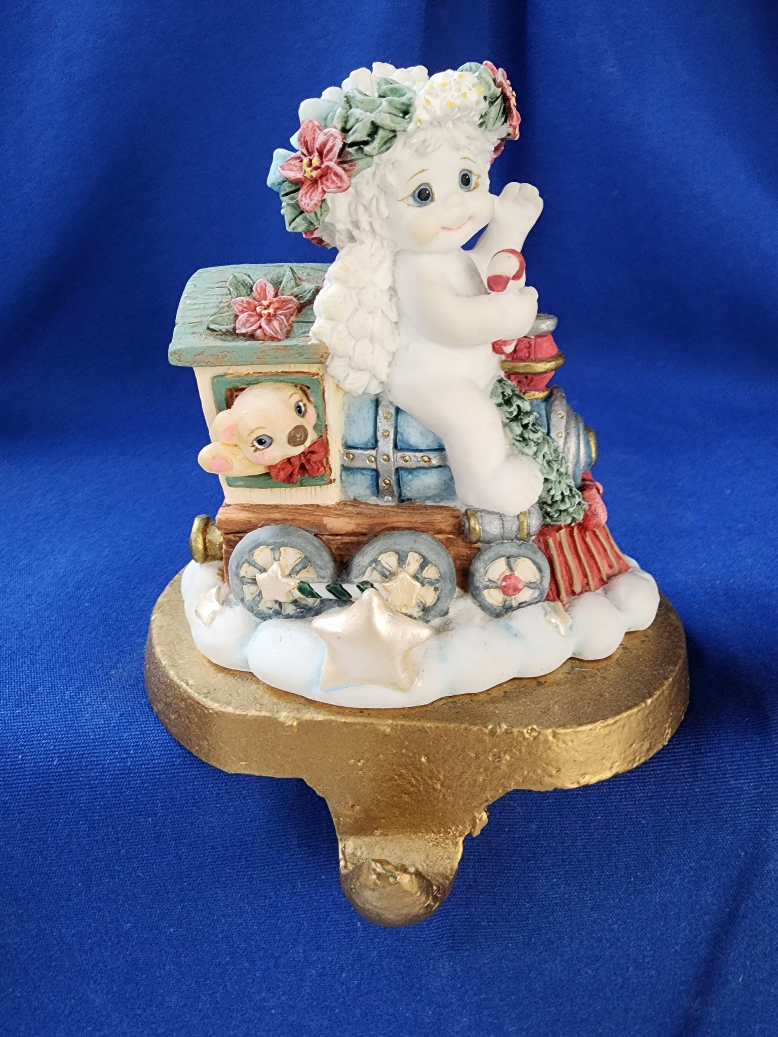 Cherub On Train Ornament