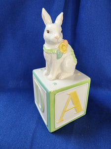 Belleek "Bunny Baby Bank"