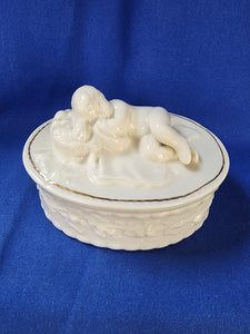 Belleek "Cherub Trinket Box"