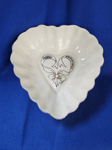 Belleek "Happy Anniversary Dish - Silver"