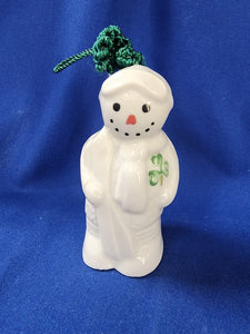 Belleek "Skiing Snowman Ornament"