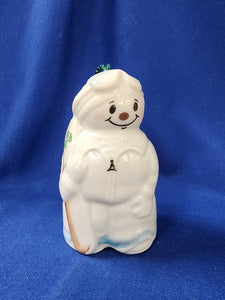 Belleek "Snowboarding Snowman Ornament"