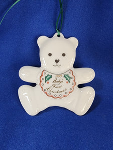 Belleek "Baby's First Christmas 1993 Ornament"