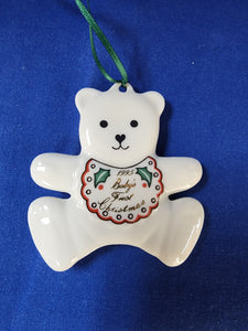 Belleek "Baby's First Christmas 1995 Ornament"