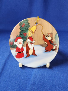 Walt Disney Classics Collection "Pluto's Christmas Tree, Little Mischief Makers Disk Ornament (Chip N Dale)"