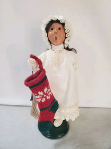 Byer's Choice Carolers "Girl with Red Stocking (2000)"