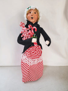 Byer's Choice Carolers "Candy Cane Woman"