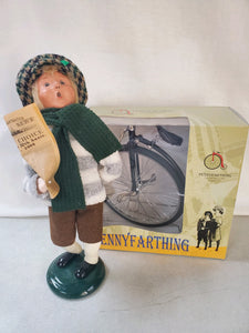 Byer's Choice Carolers "Newsboy with Bike (2008)"