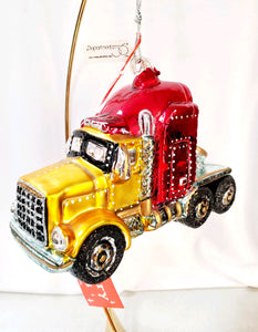 Mercury Glass Ornament "Keep on Trucking"