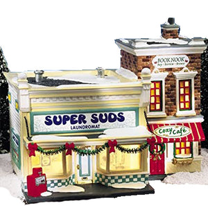 Snow Village "Super Suds Laundromat"
